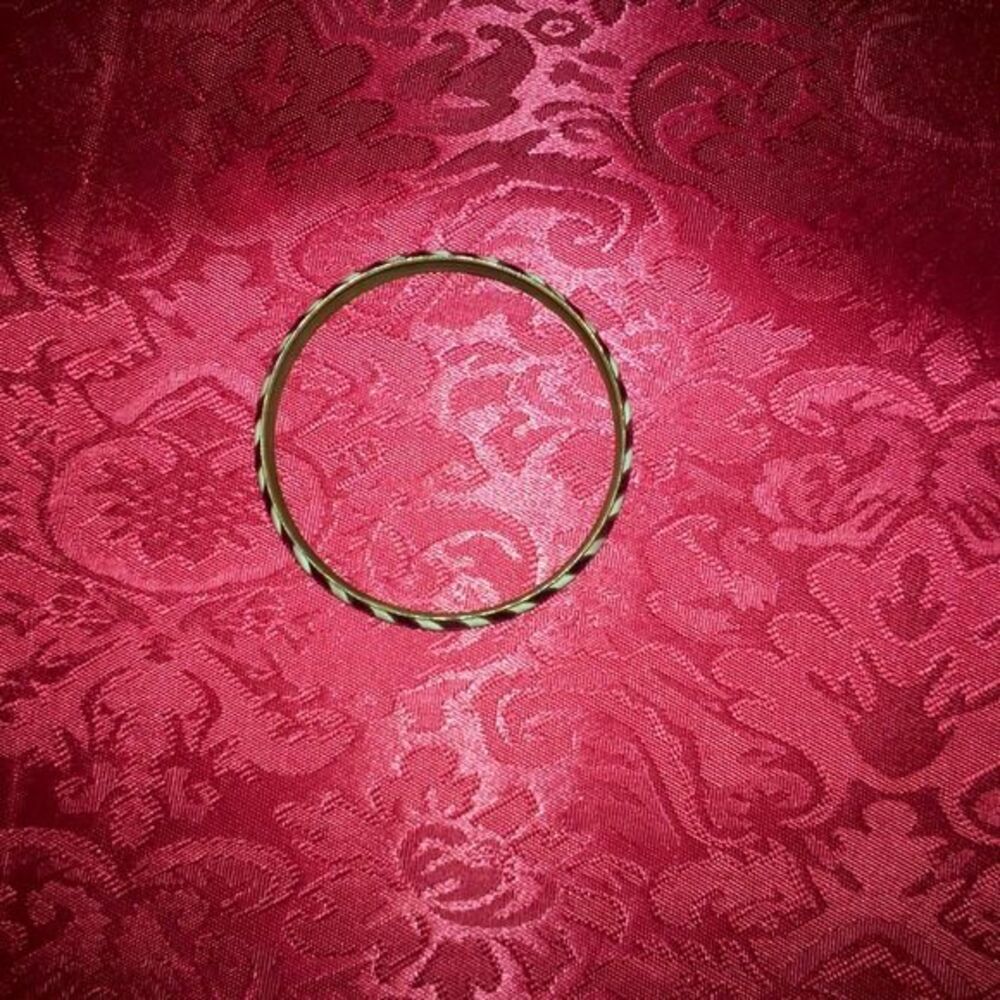 Black Cream Gold Tricolor Urban Outfitters Bangle Bracelet. - Picture 3 of 4